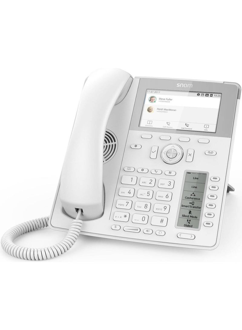 Snom هاتف سنام D785 VOIP المكتبي، شاشة ملونة TFT بحجم 4.3 بوصة، 24 مفتاح وظيفة قابل للبرمجة بحرية/مفاتيح BLF (6 مفاتيح فعلية) في الشاشة الثانية، بلوتوث مدمج - Image 2
